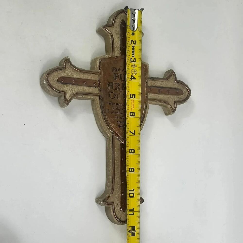 A&B Home Wall Cross Full Armor Of God Ephesians 6:13 11 Inch Plaque Decor Bible - Picture 5 of 12